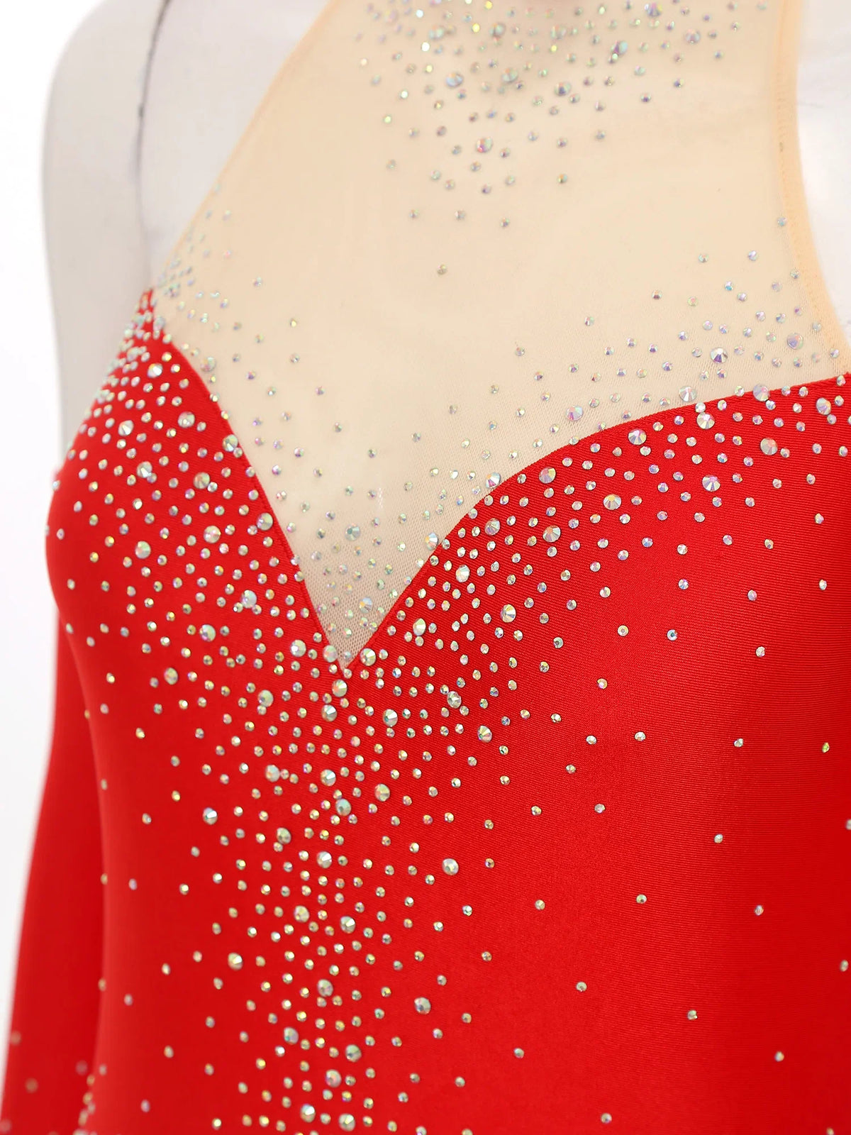Circus Ringmaster Rhinestone Striped Leotard & Fingerless Gloves Costume Set
