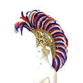 The Stardust Dynasty – Majestic Velvet & Feather Samba Masquerade Crown