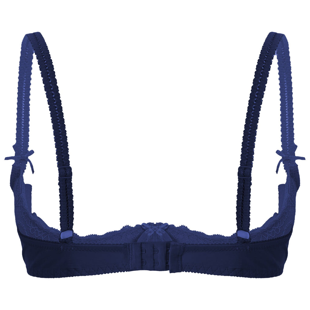 Lace Underwire Half-Cup Push-Up Bra
