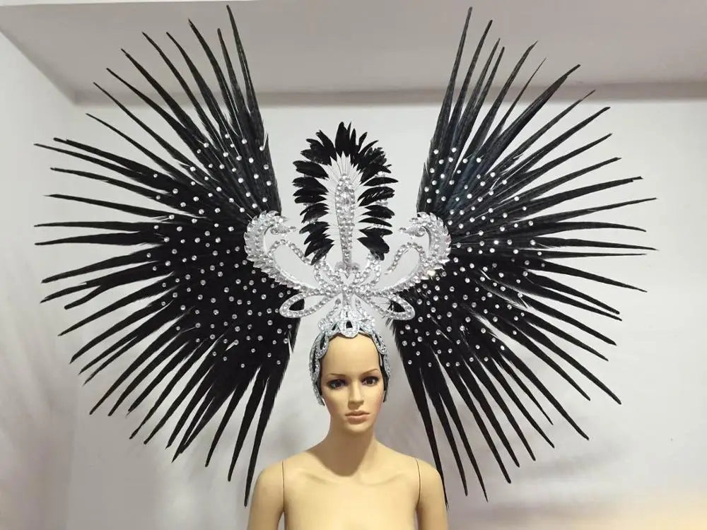 The Stardust Tropicana Samba Crown – Feather & Rhinestone Stage Headdress