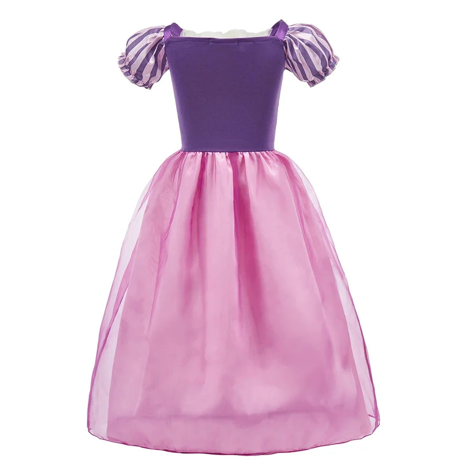 Girls Rapunzel Princess Costume Dress – Tangled Cosplay Outfit