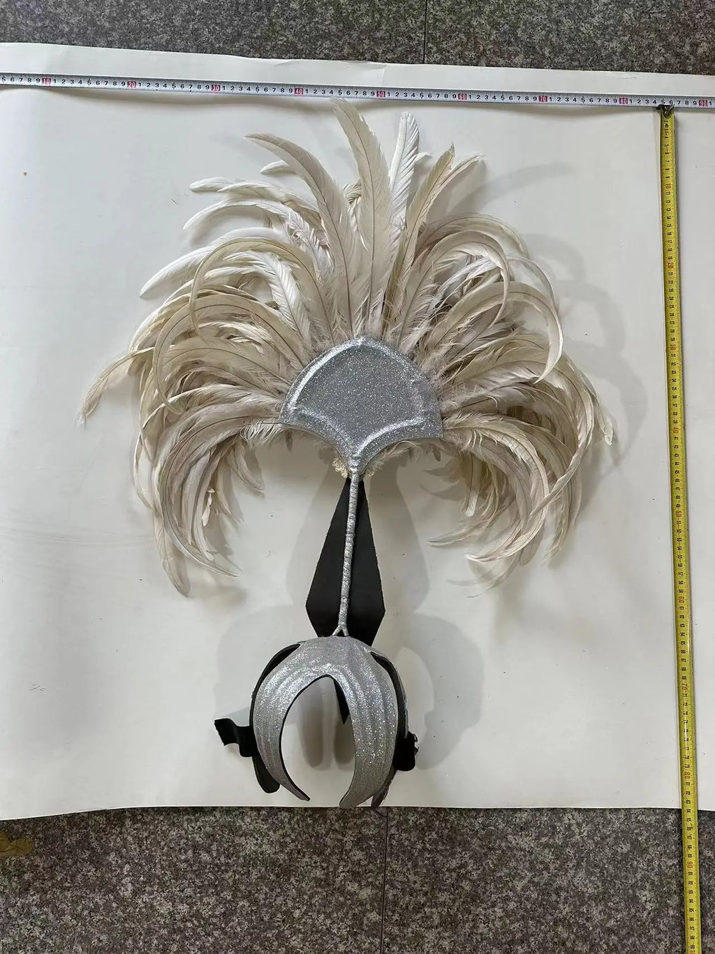 The Stardust Dionysia – Off-White Feather Carnival & Masque Ball Headdress