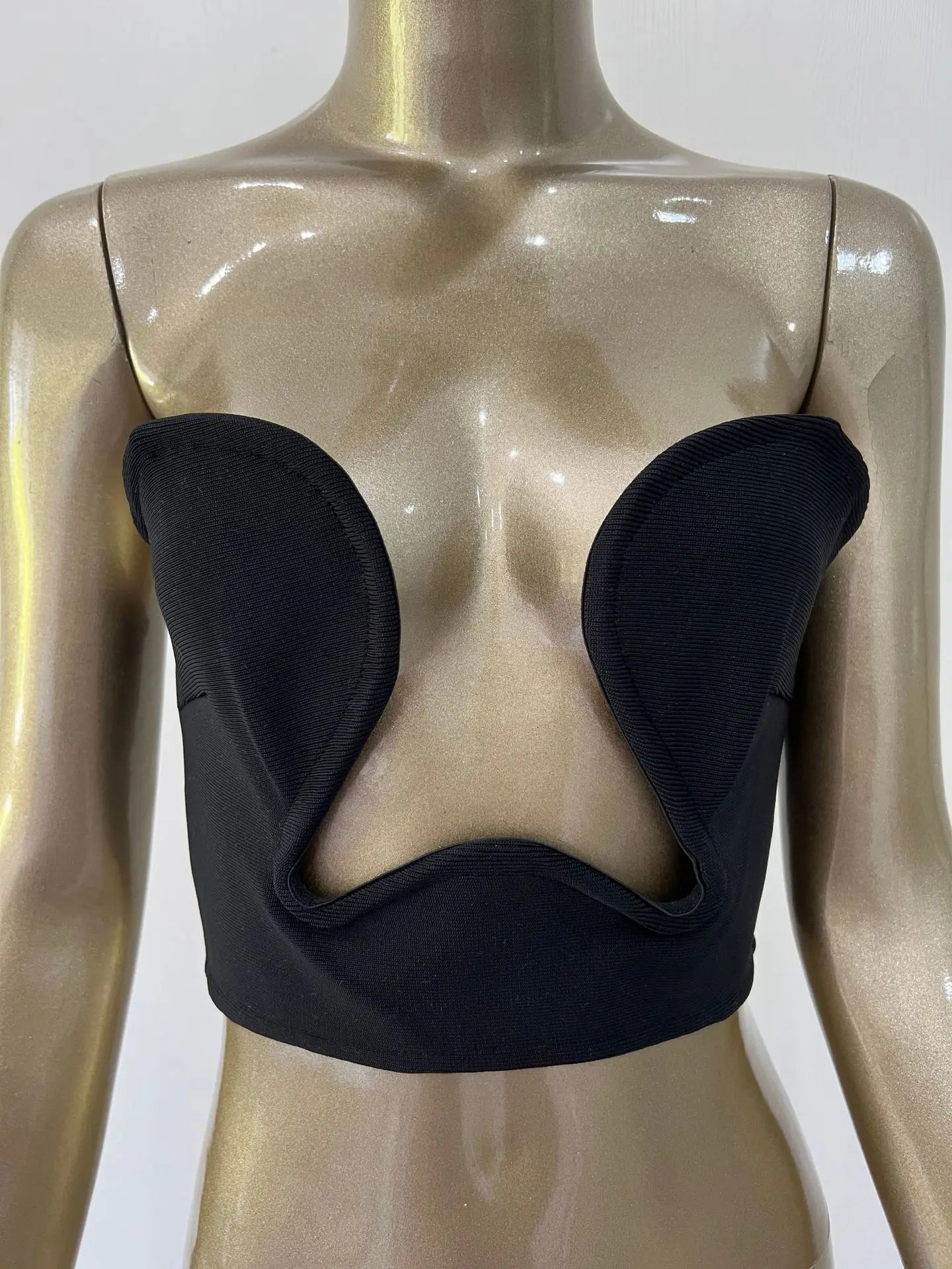 Sweetheart Neck Bandage Crop Top