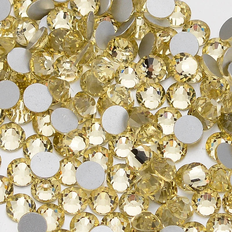 SS3-SS30 Yellow Series Non-Hotfix Glass Flat Back Rhinestones