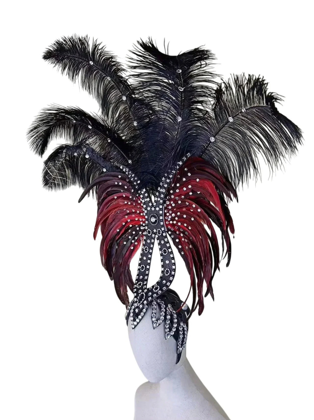 The Stardust Zenith – Premium Feathered Carnival & Samba Crown Headdress