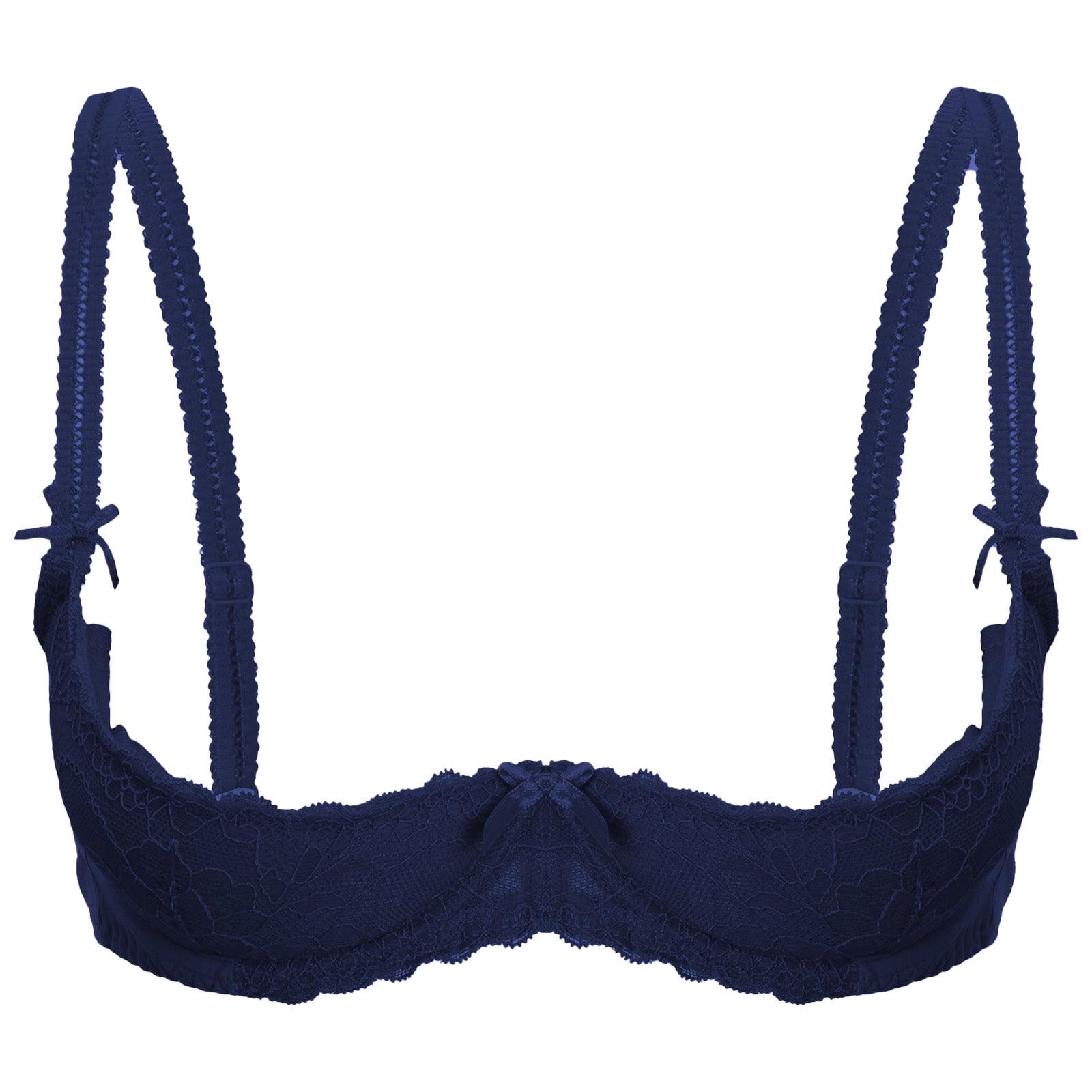 Lace Underwire Half-Cup Push-Up Bra