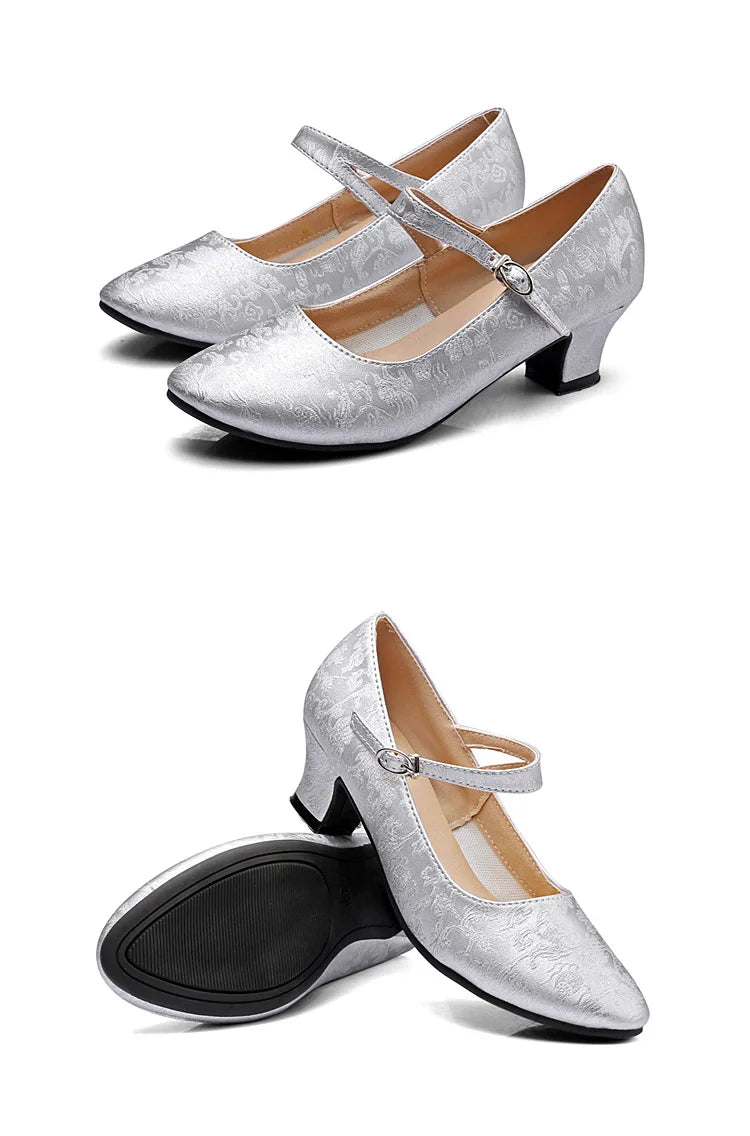 The Stardust Blossom Chinoiserie Dance Pump – Vintage Latin & Cabaret Heel