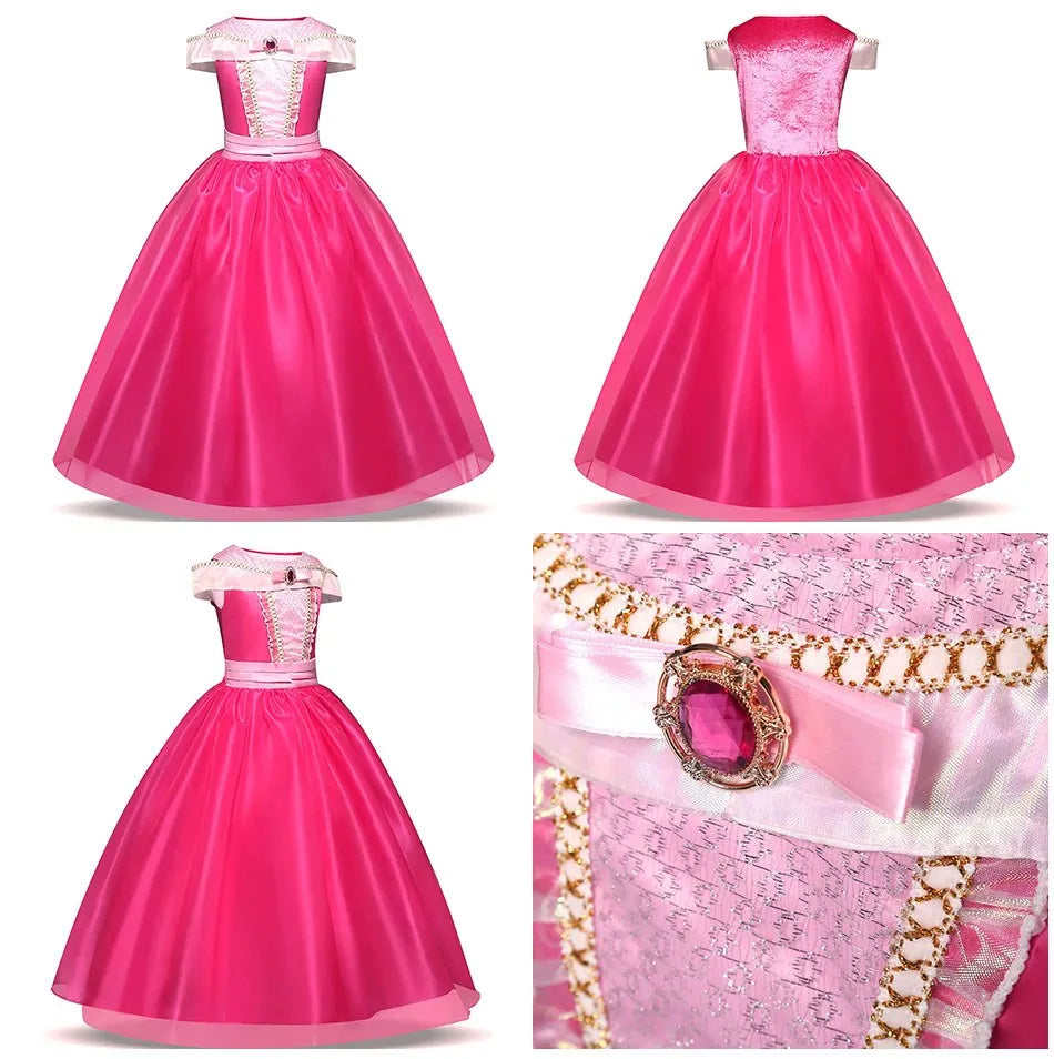 Kids Princess Costume Dress for Girls Cosplay Parties