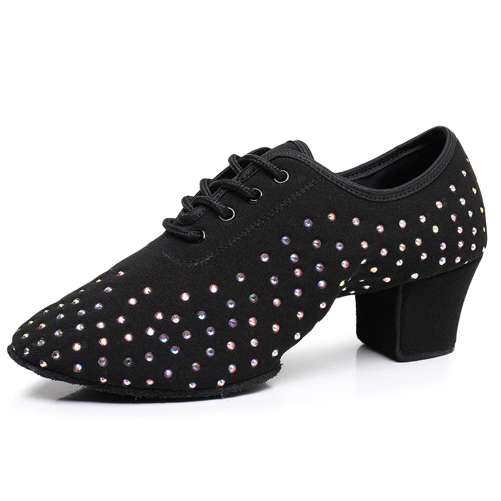 The Stardust Midnight Flash Oxford – Rhinestone Lace-Up Dance Shoe