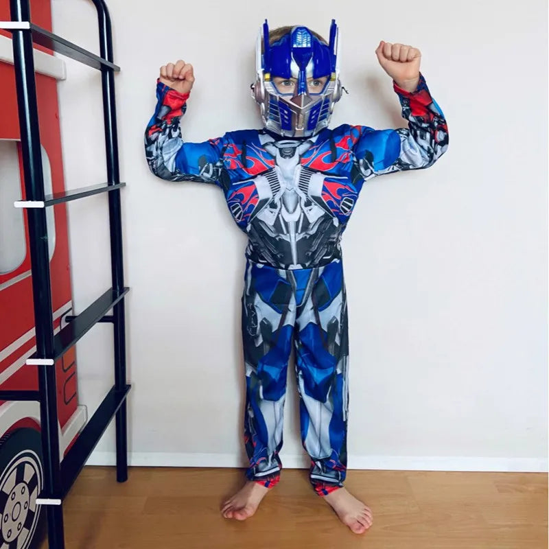 Kids Optimus Prime Transformer Costume – Muscle Jumpsuit Outfit
