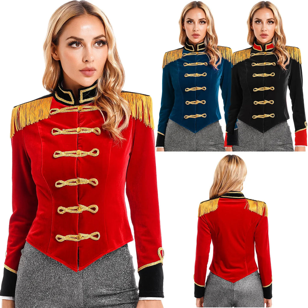 Women Circus Ringmaster Costume – Showman Tailcoat Jacket Outfit