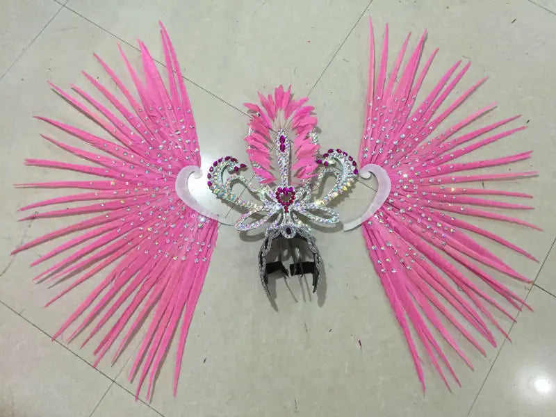 The Stardust Tropicana Samba Crown – Feather & Rhinestone Stage Headdress