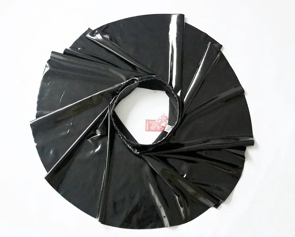 Gothic PU Leather PVC Shiny Flared Pleated Mini A-Line Skirt