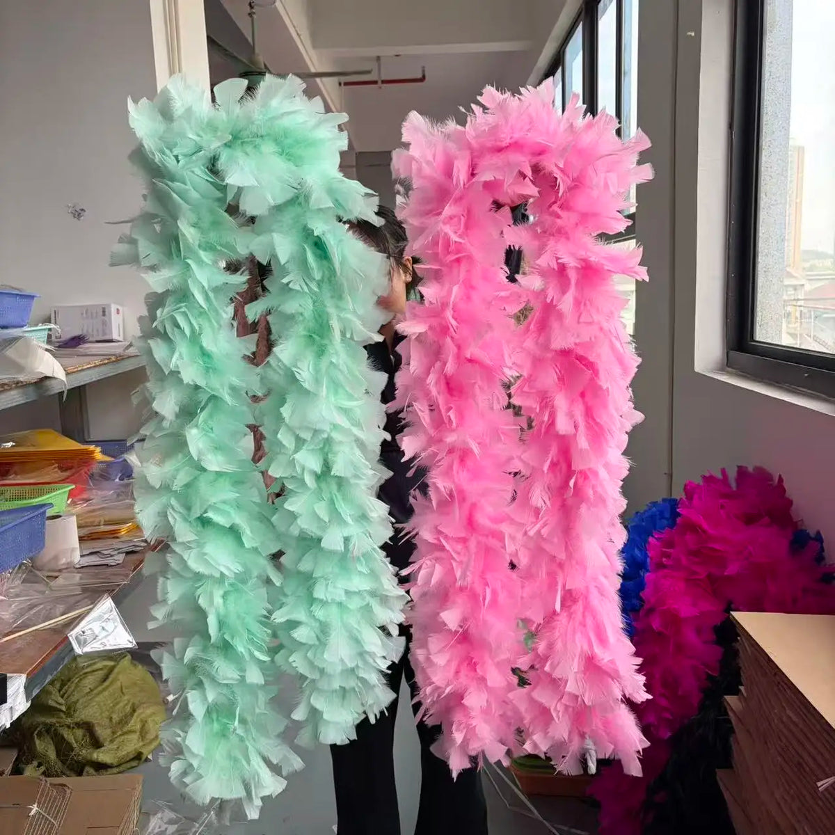 Fluffy Turkey Feather Performance Boa (2 Meters)