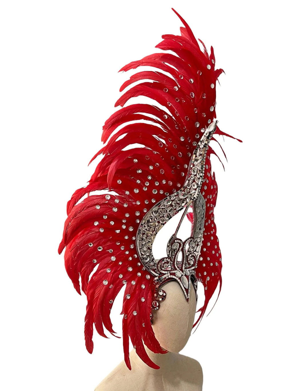 The Stardust Sovereign – Majestic Feathered Samba Carnival Headdress