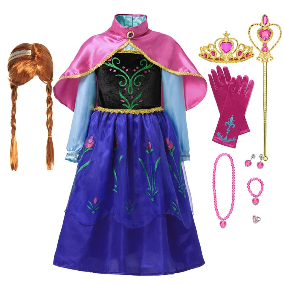 Ice Queen Halloween Princess Dress Toddler Cosplay Vesidos