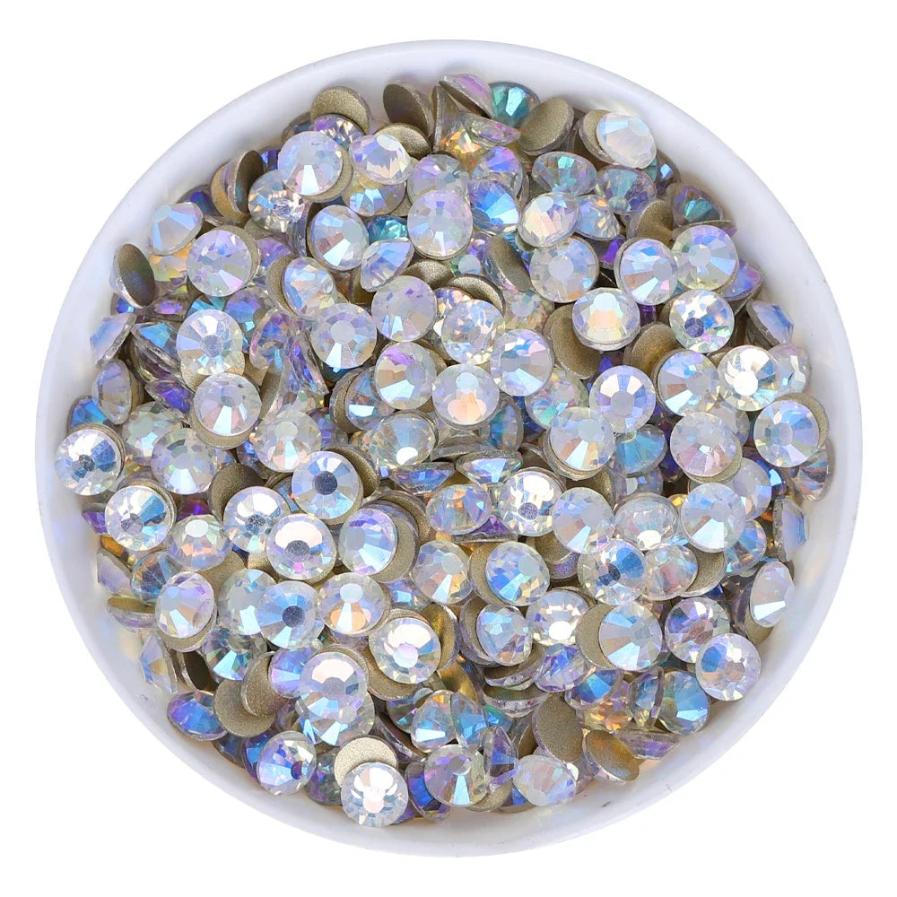 SS3-SS30 Gold Bottom Flat Back Glass High Quality Crystal Rhinestones