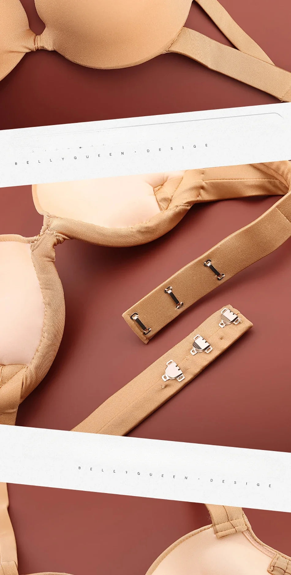 Handmade Steel Ring Gathered Nude Performance Bra Cup