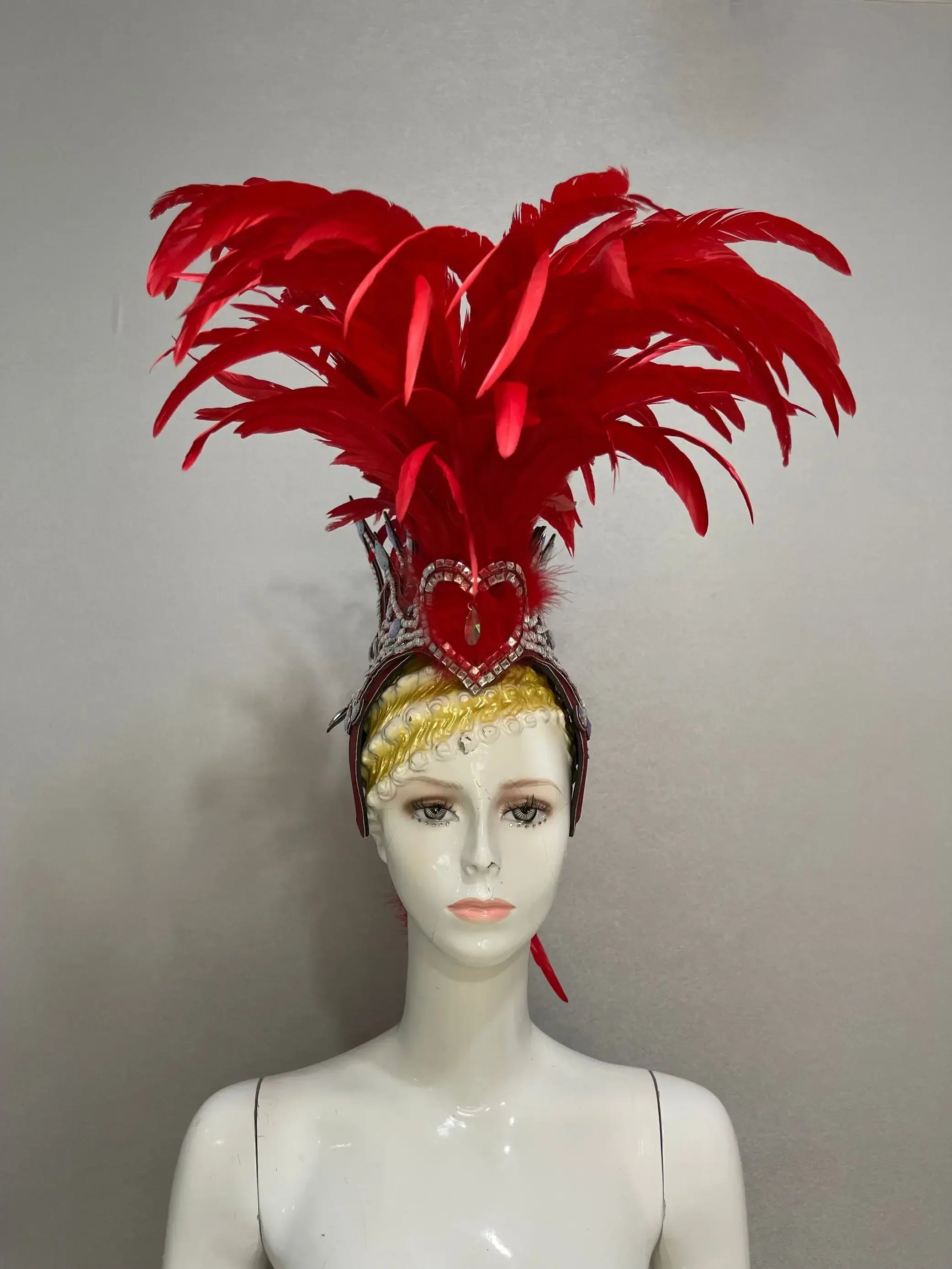 The Stardust Dynasty – Majestic Velvet & Feather Samba Masquerade Crown