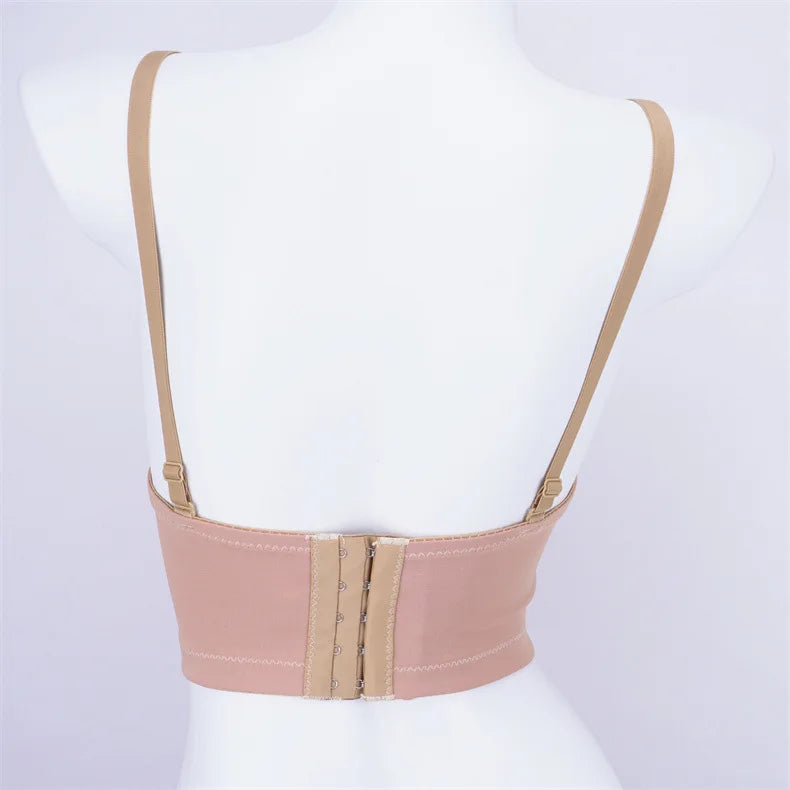 Rhinestone Beaded Bustier Corset Crop Top High Fashion Evening Party Bralette