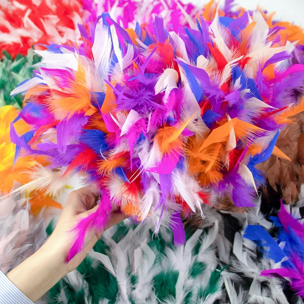 Fluffy Turkey Feathers Trim Ribbon Fringe