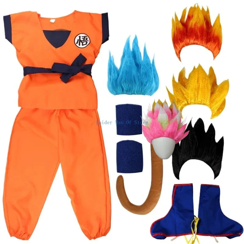 Son Goku Anime Cosplay Costume Set – Kids & Adult Outfit