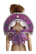 Sequined Butterfly-Style Costume Backpiece with Draped Chain