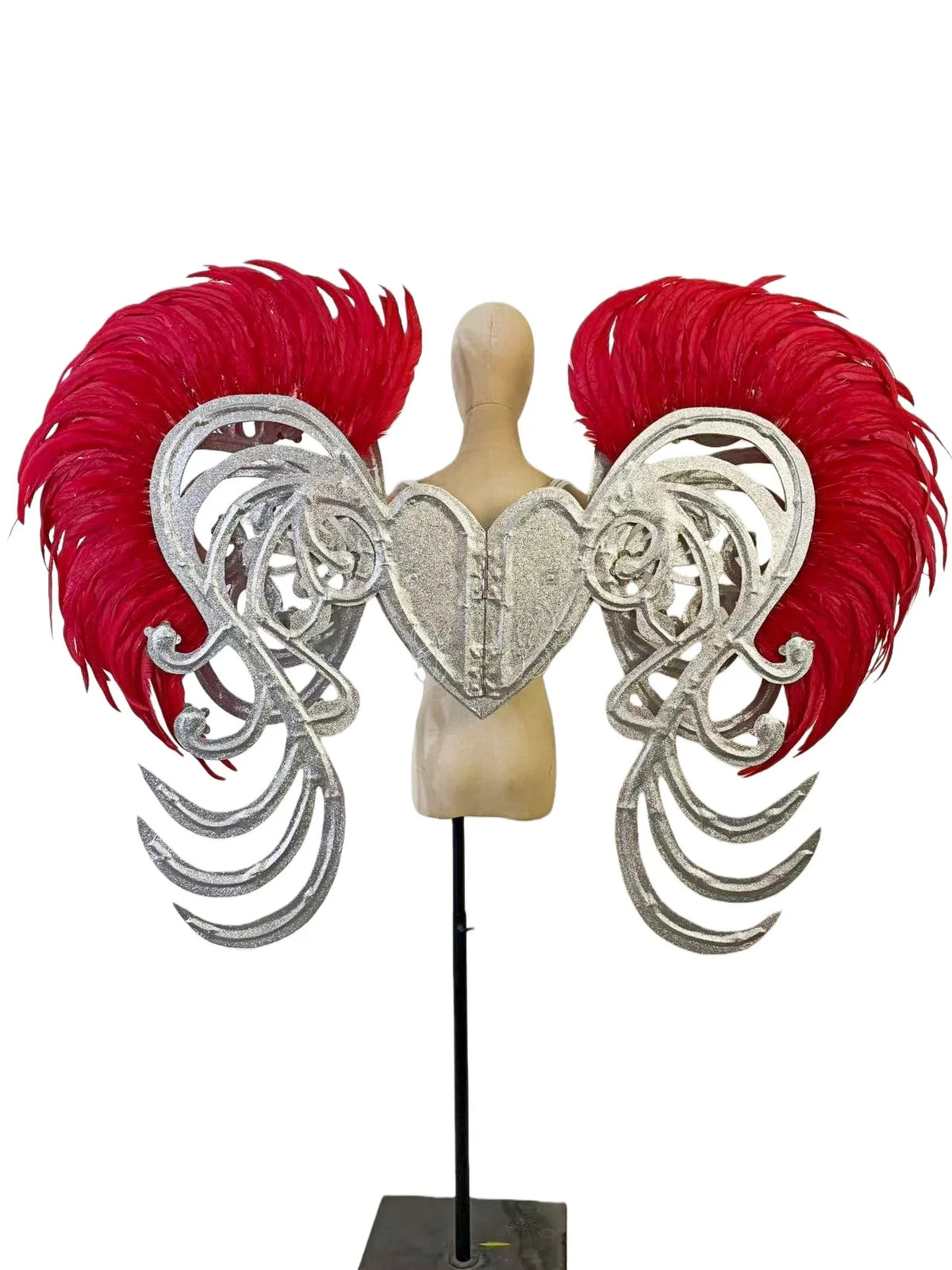 The Stardust Phoenix Wings – Deluxe Feathered Samba Backpiece & Stage Wings