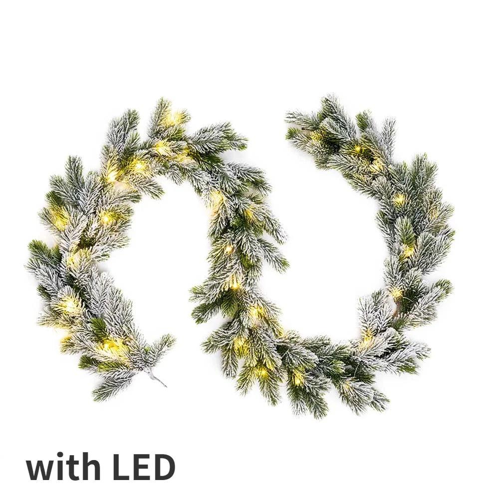 Christmas Pine Vine Garland with LED Decor