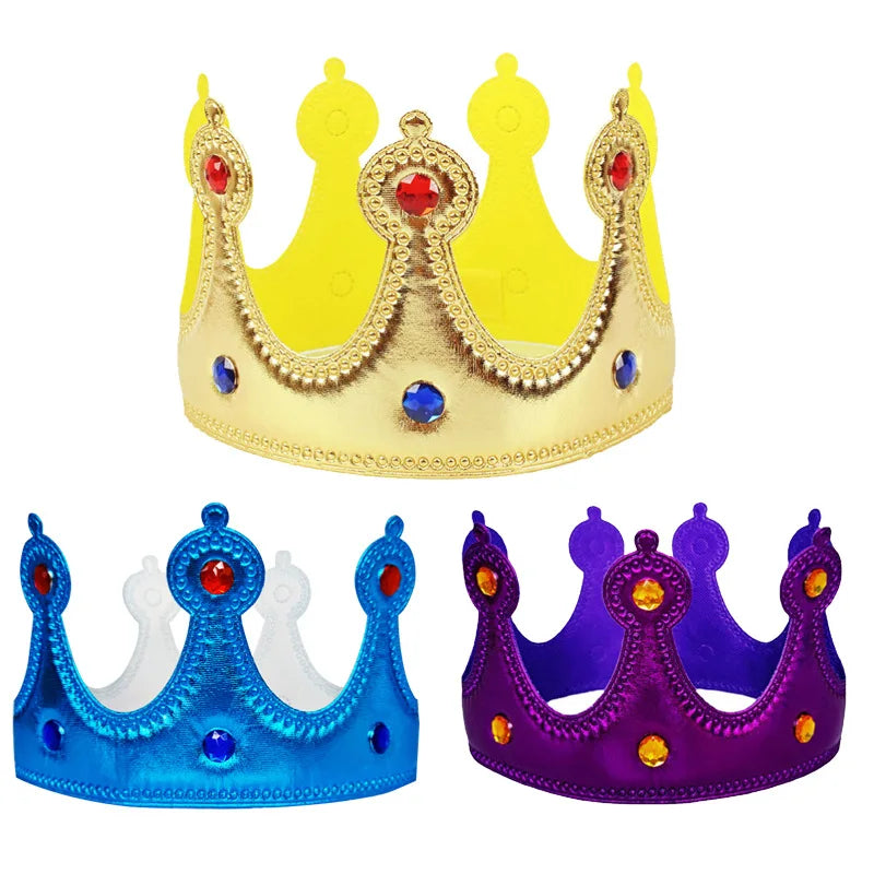King Prince Cape Cosplay Costume with Crown – Royal Cloak Set