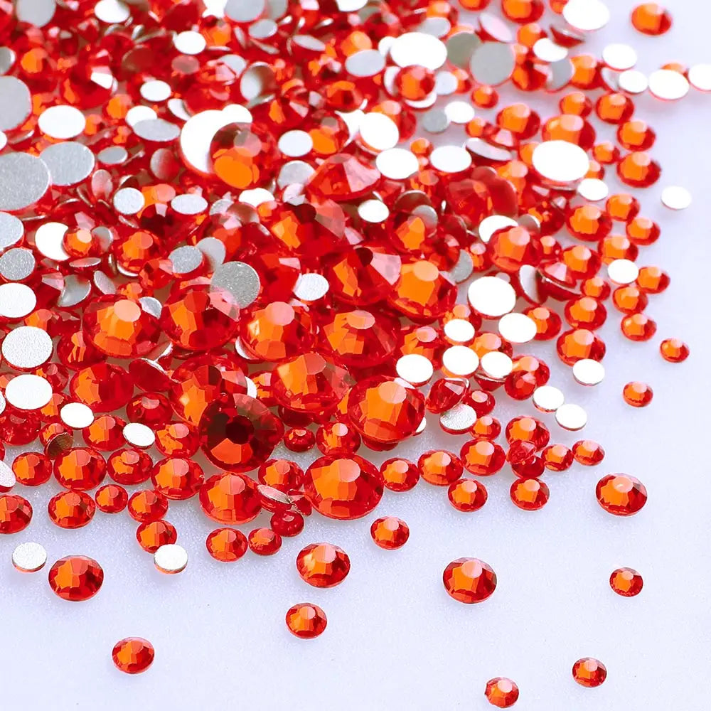 1440PCS SS3-SS20 Mix Size Non-Hotfix Glass FlatBack Rhinestones