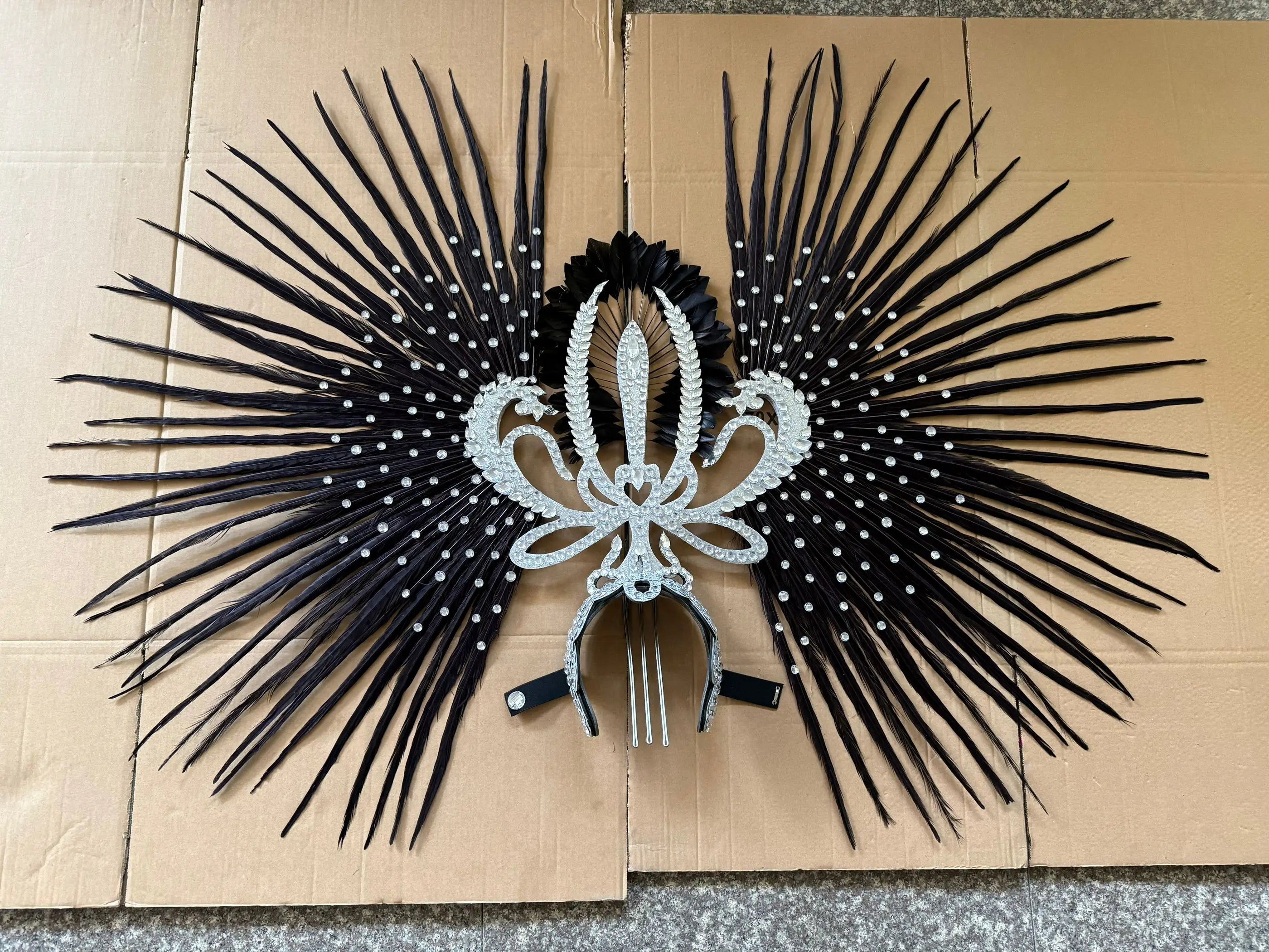 The Stardust Tropicana Samba Crown – Feather & Rhinestone Stage Headdress