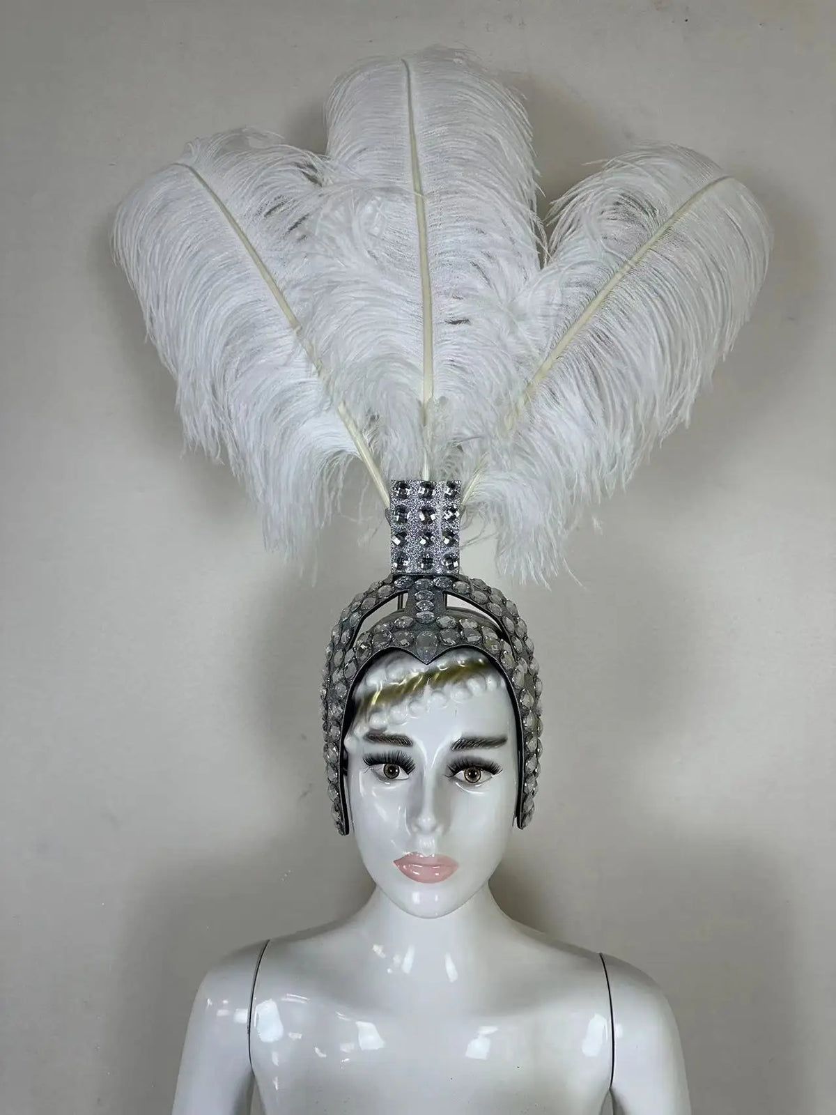 The Stardust Azure Sovereign – Royal Blue Feather Samba Carnival Headdress