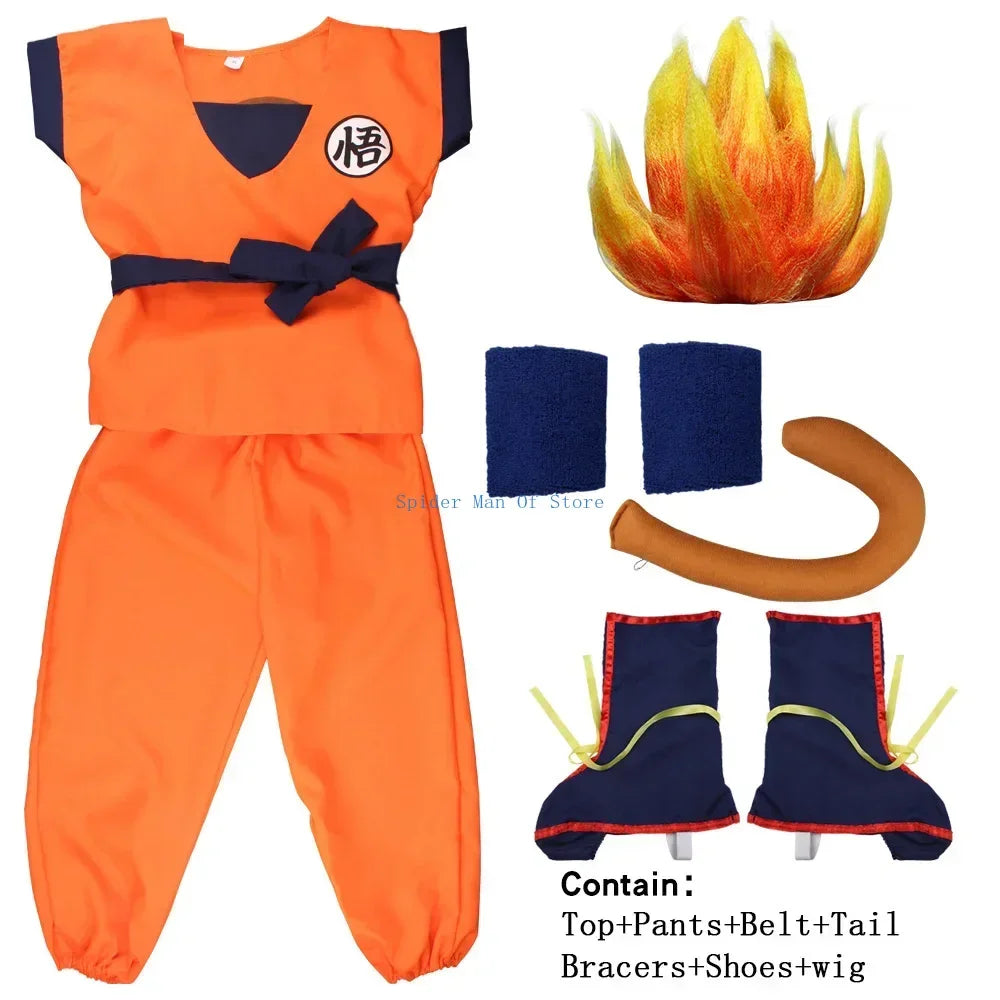 Son Goku Anime Cosplay Costume Set – Kids & Adult Outfit
