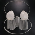 Dazzling Crystal Tassel Chest Chain & Dance Belly Bra Jewelry