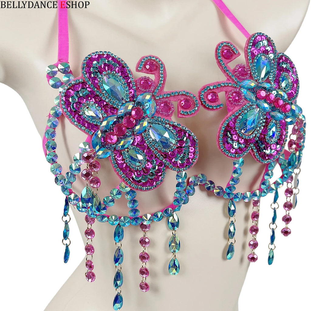 The Stardust Empress Sirena – Deluxe Rhinestone & Stone Samba Carnival Wire Bra