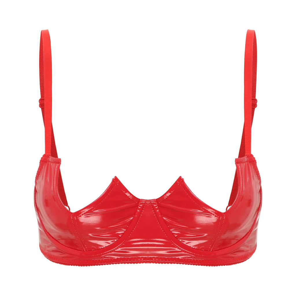 V-Notch Underwired Open Chest Bra Top