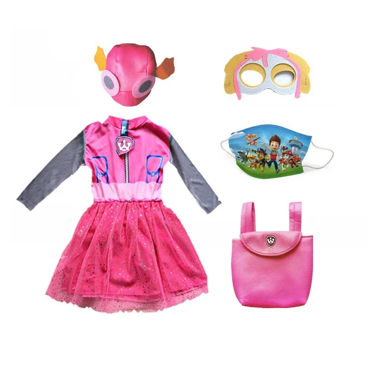 Kids Dog Patrol Cosplay Costume Set – Cartoon Uniform Outfit