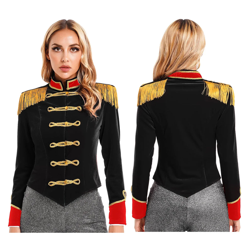 Women Circus Ringmaster Costume – Showman Tailcoat Jacket Outfit