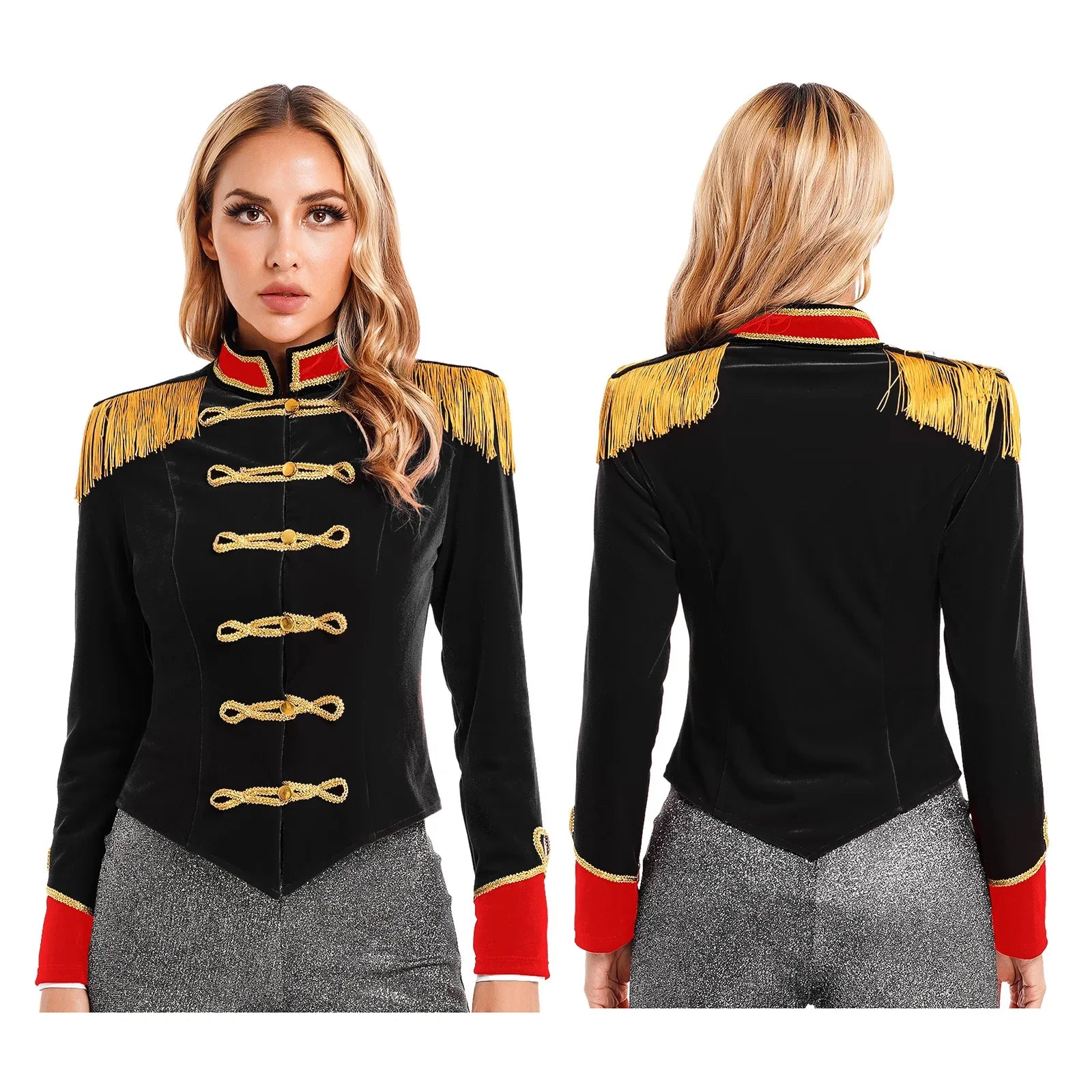 Women Circus Ringmaster Costume – Showman Tailcoat Jacket Outfit