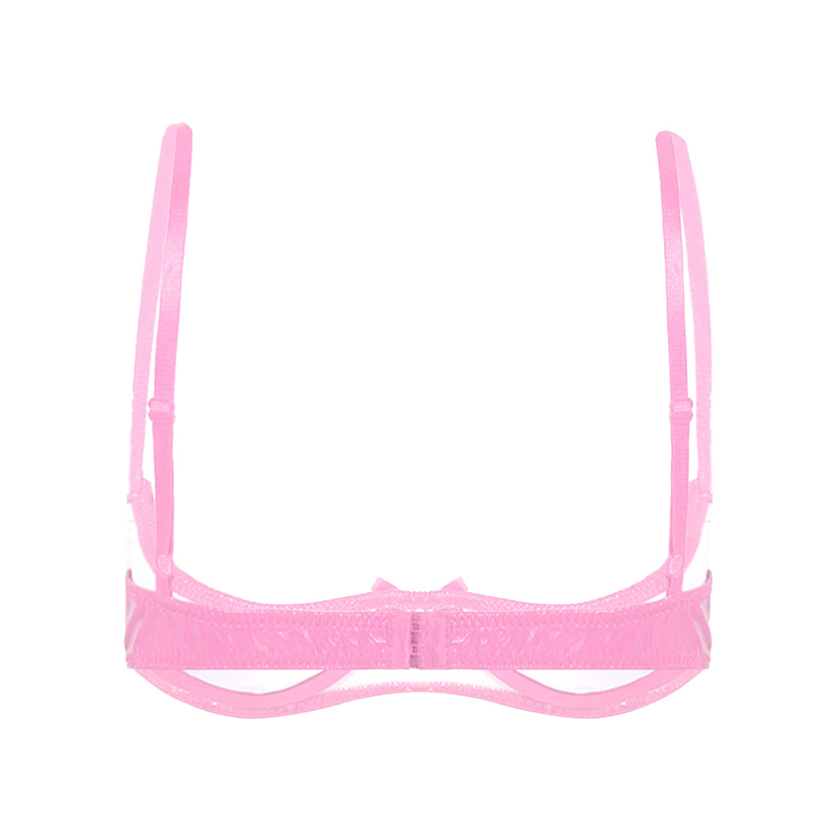 Patent Leather Underwired Open-Cup Bra