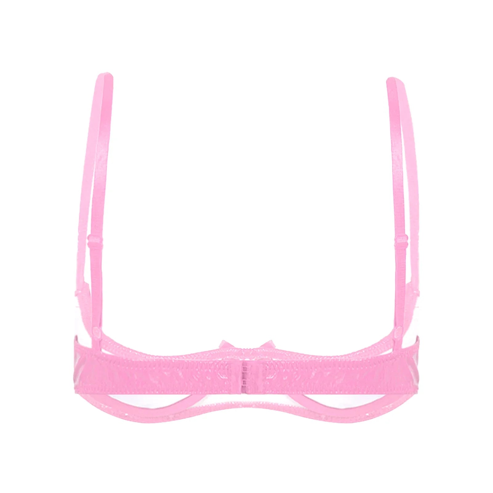 Patent Leather Underwired Open-Cup Bra