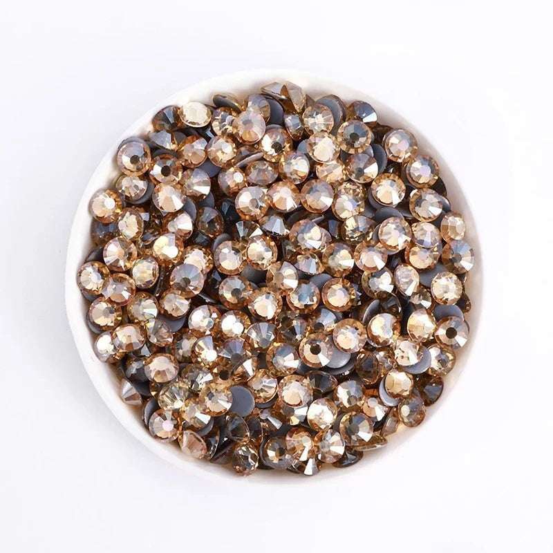 SS3-SS30 Yellow Series Hot-Fix Glass Flat Back Rhinestones