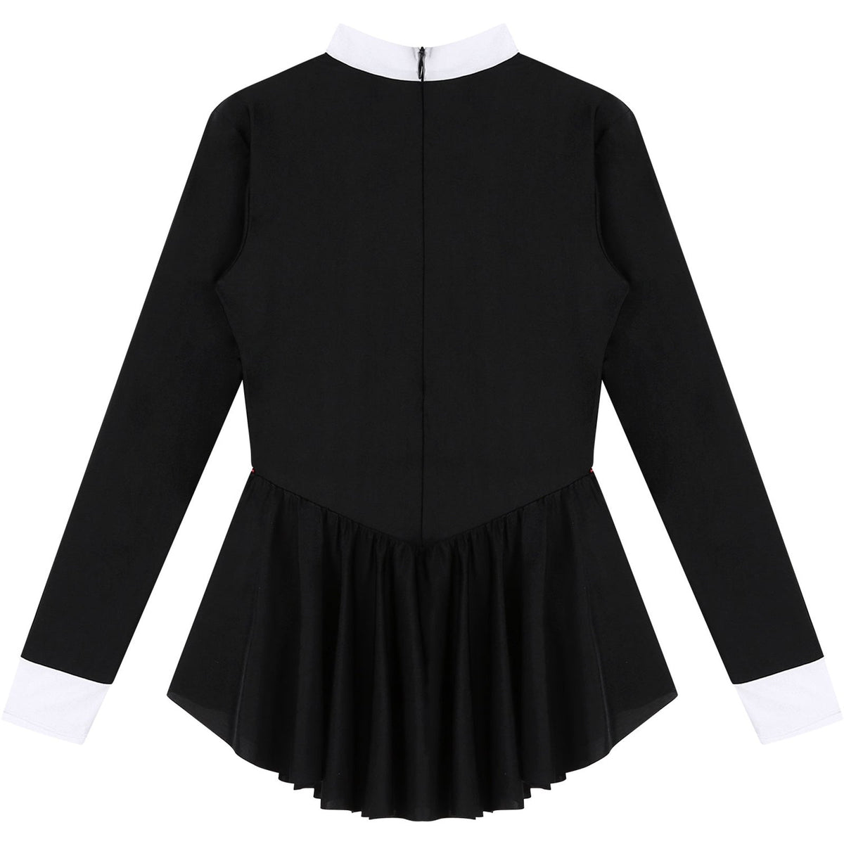The Stardust Showgirl Tuxedo Leotard Dress – Luxury Long Sleeve Latin Dance & Stage Wear