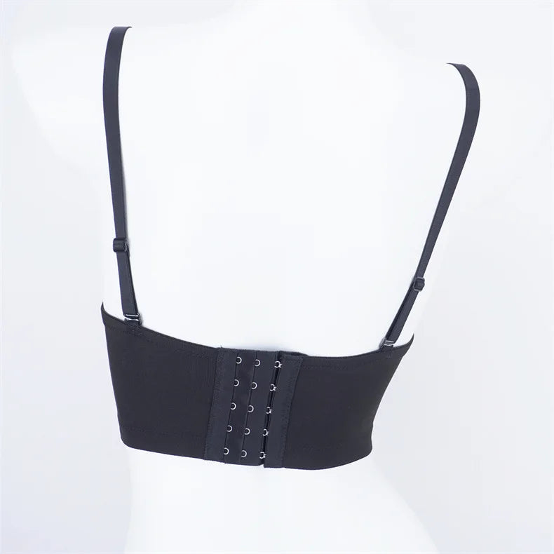 Rhinestone Beaded Bustier Corset Crop Top High Fashion Evening Party Bralette