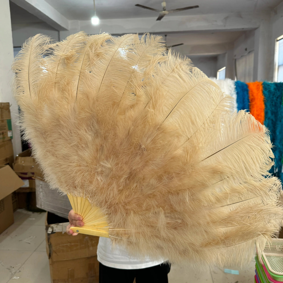100CM Ostrich Feather Fans