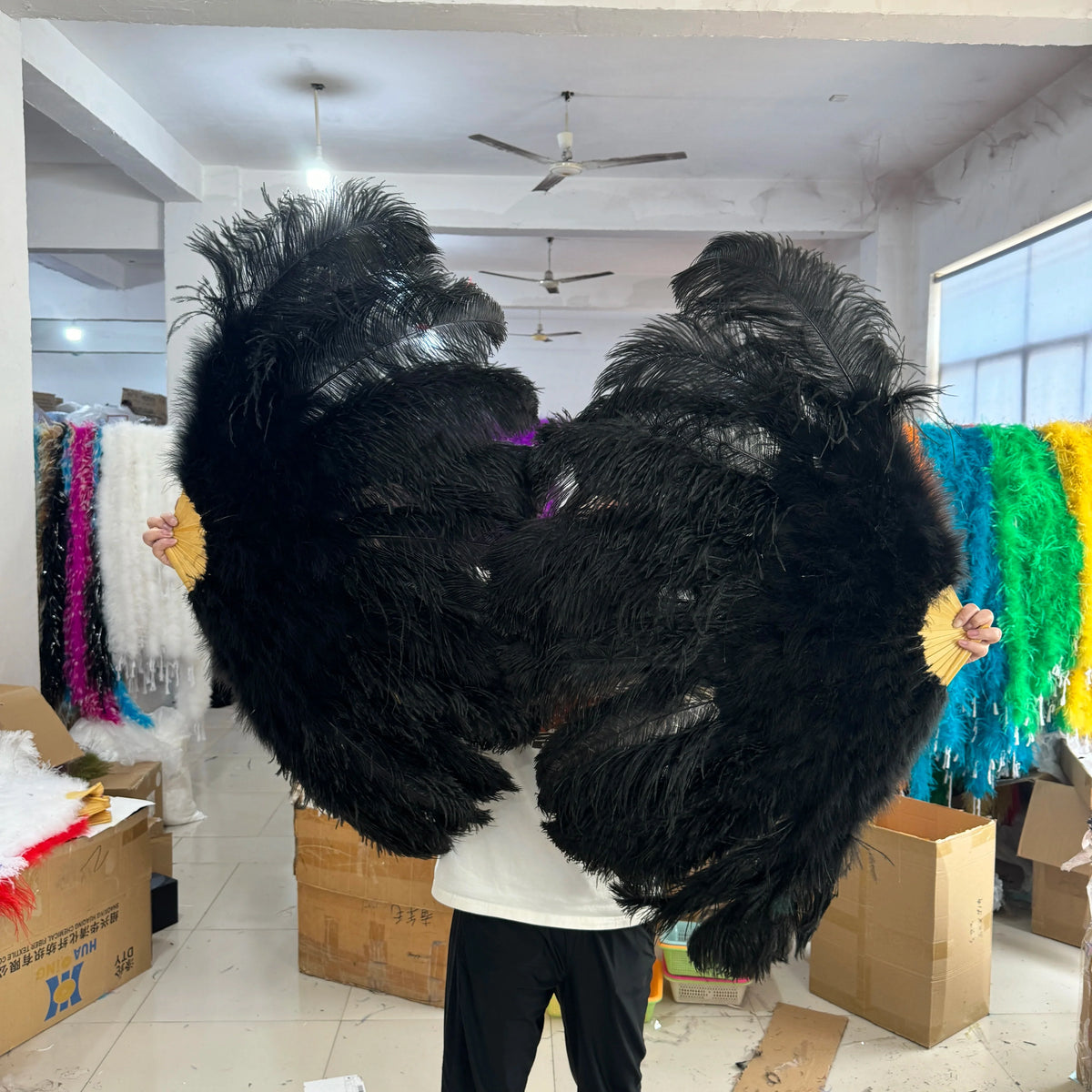130CM Ostrich Feather Fans