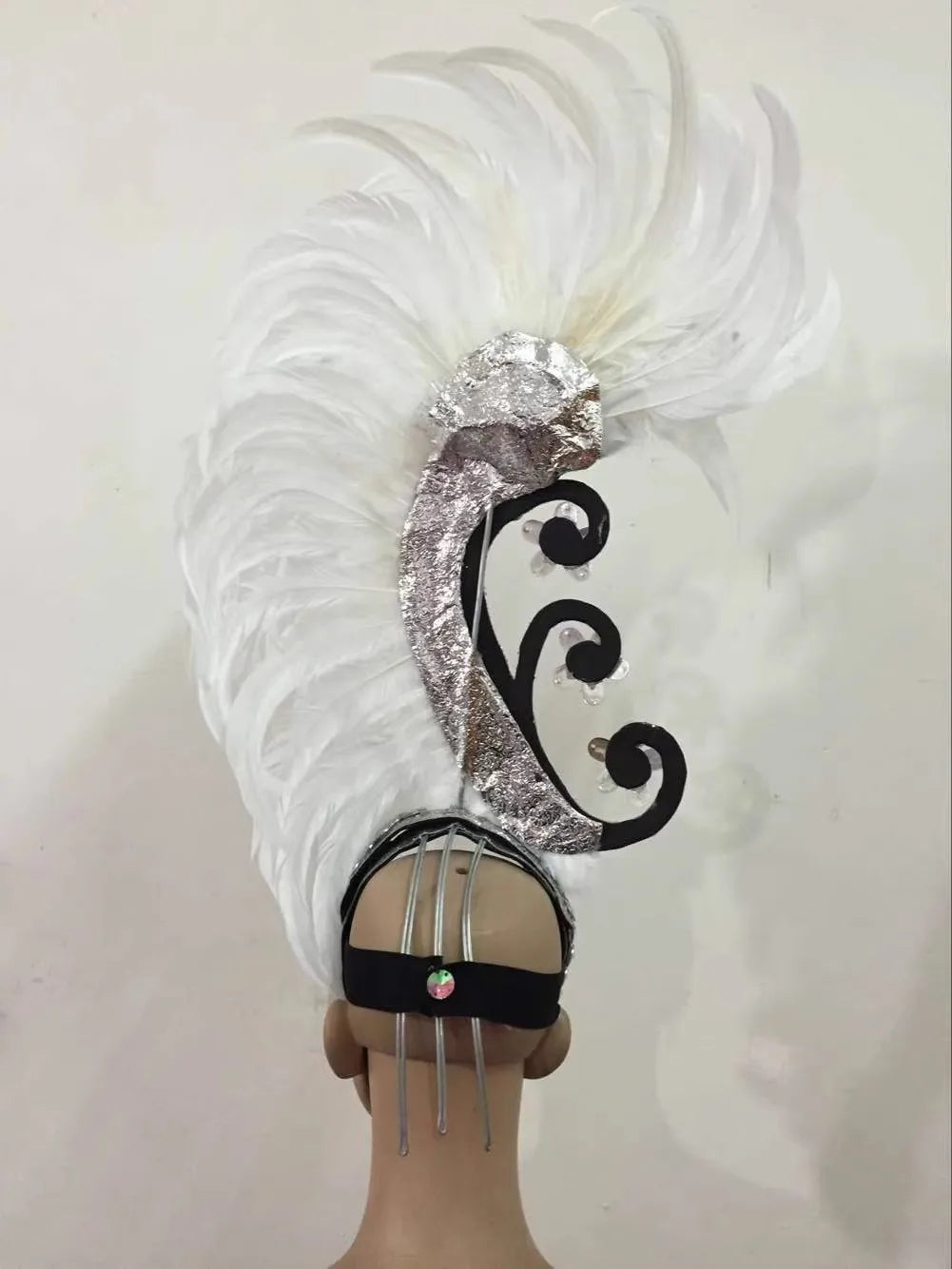 The Stardust Royal Plume – Feathered Carnival & Cabaret Stage Headdress