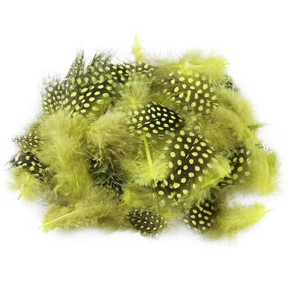 Natural Spotted Guinea Fowl Feathers 100PC