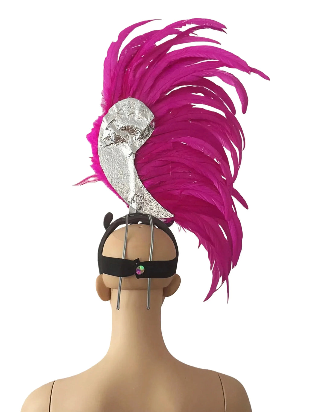 The Stardust Empress Dionysia – White Feather Carnival & Masque Ball Headdress
